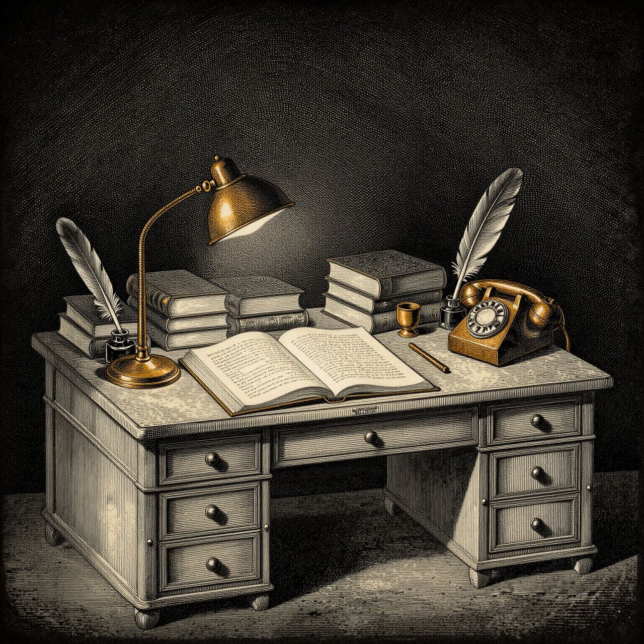 Engraved knowledge-work company instrument